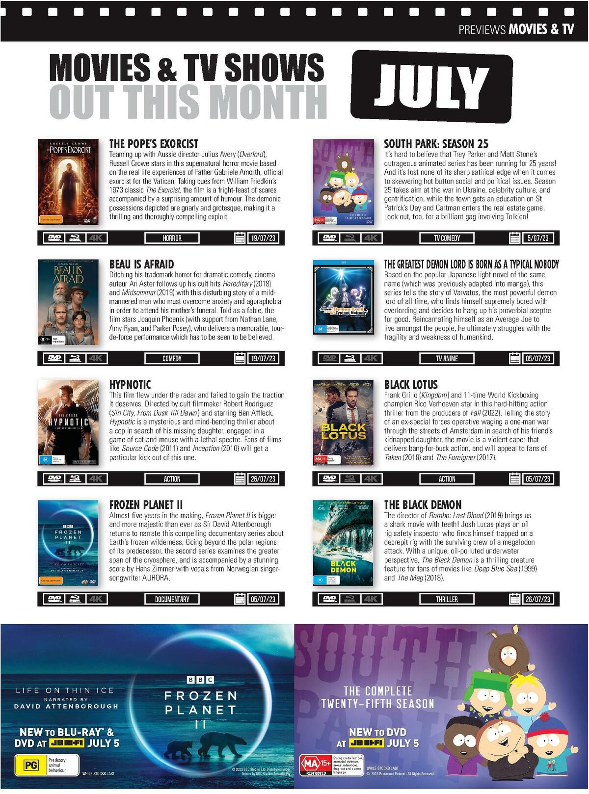 JB Hi-Fi Magazine July Catalogues from 1 July