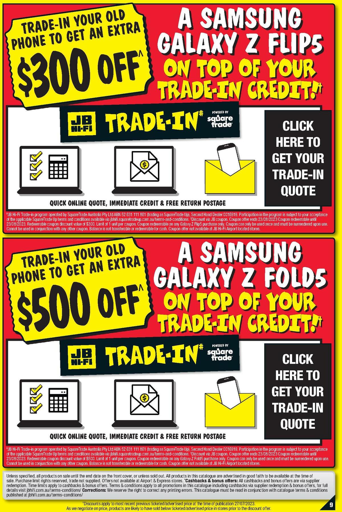 JB Hi-Fi Samsung Galaxy Catalogues from 26 July