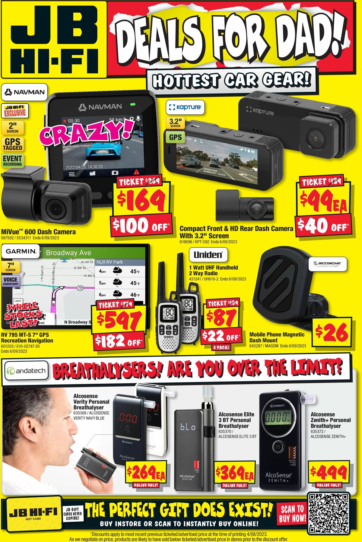 JB Hi-Fi In Car Deals for Dad Catalogues from 21 August