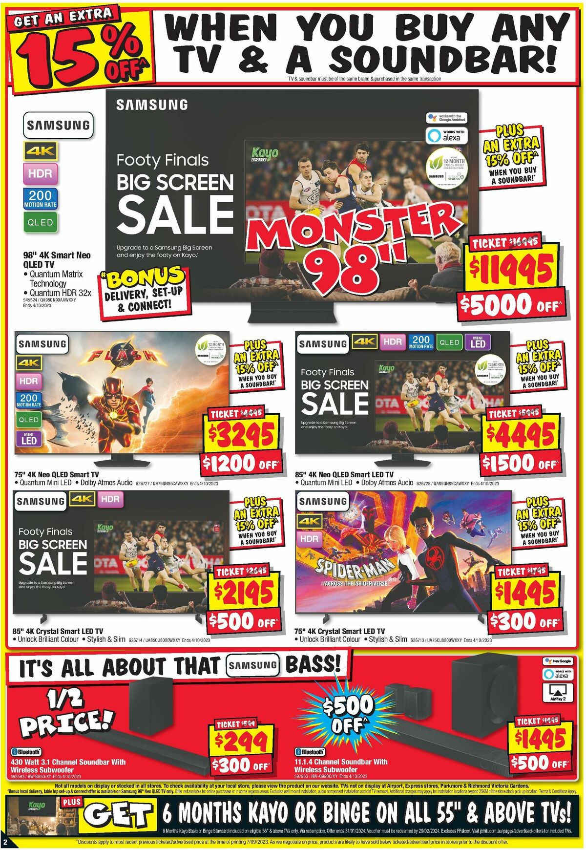 JB Hi-Fi Footy Finals Frenzy Catalogues from 21 September