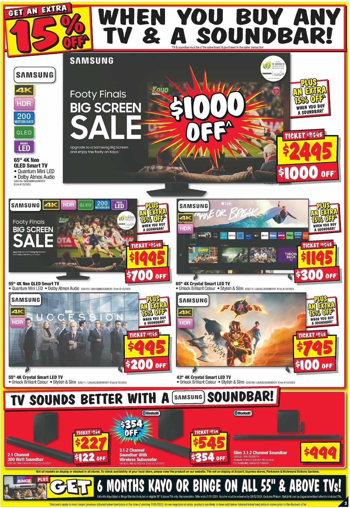 JB Hi-Fi Footy Finals Frenzy Catalogues from 21 September