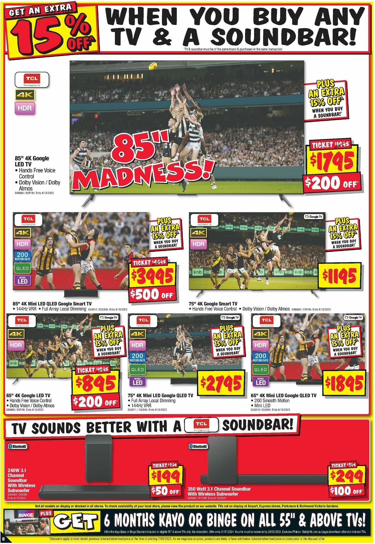 JB Hi-Fi Footy Finals Frenzy Catalogues from 21 September