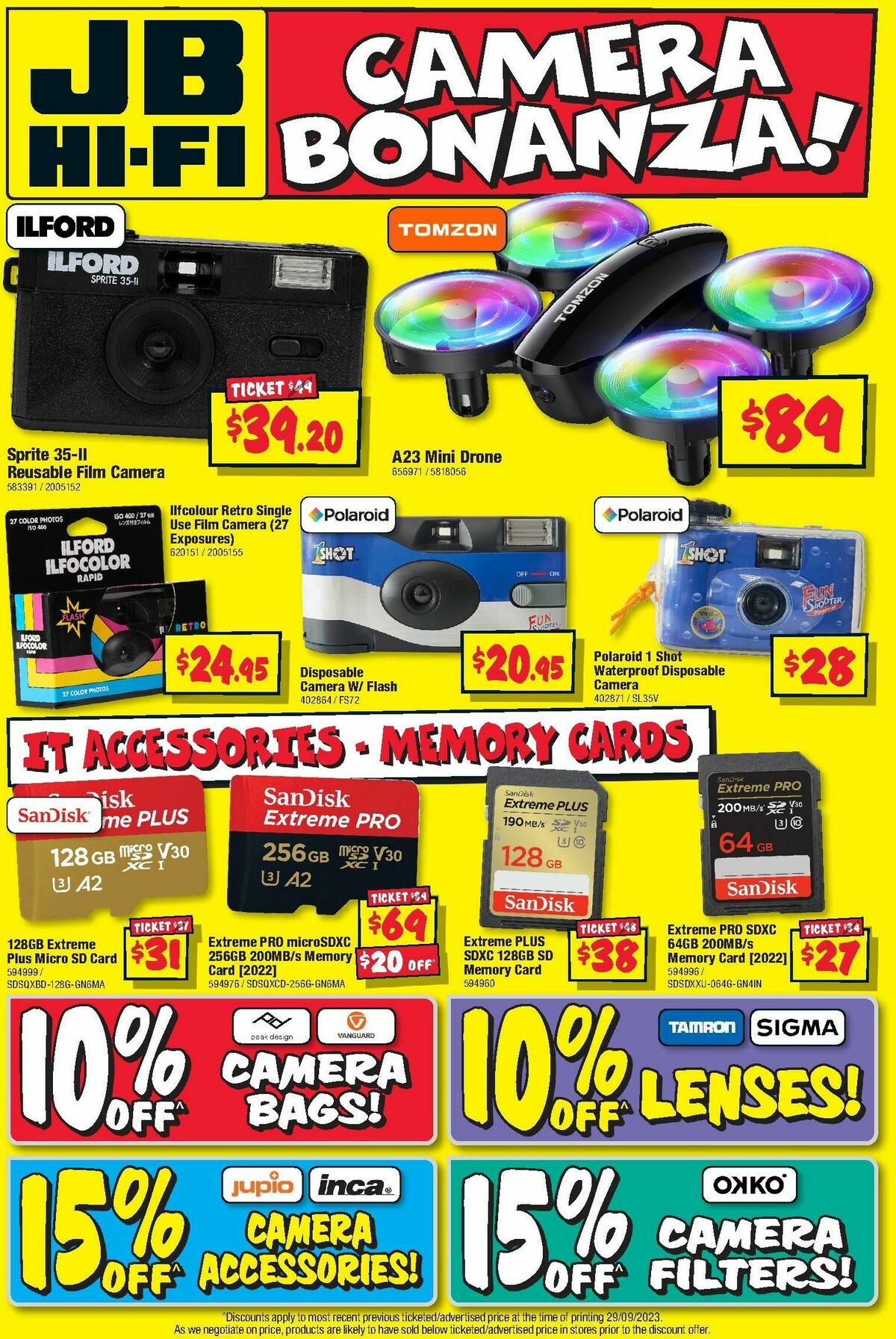 JB Hi-Fi Camera Bonanza Catalogues from 12 October