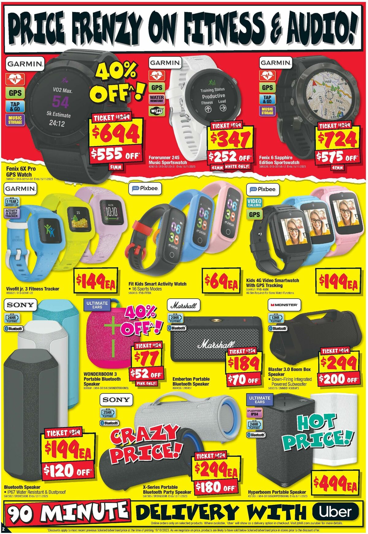 JB Hi-Fi 5 Day Price Frenzy Catalogues from 2 November