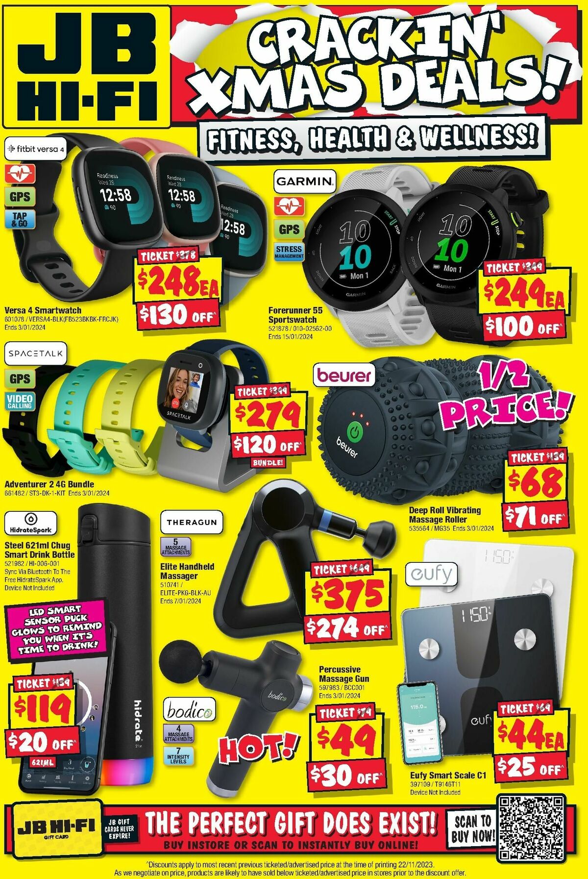 JB Hi-Fi Crackin Xmas Deal on Fitness, Health & Wellness Catalogues from 7 December
