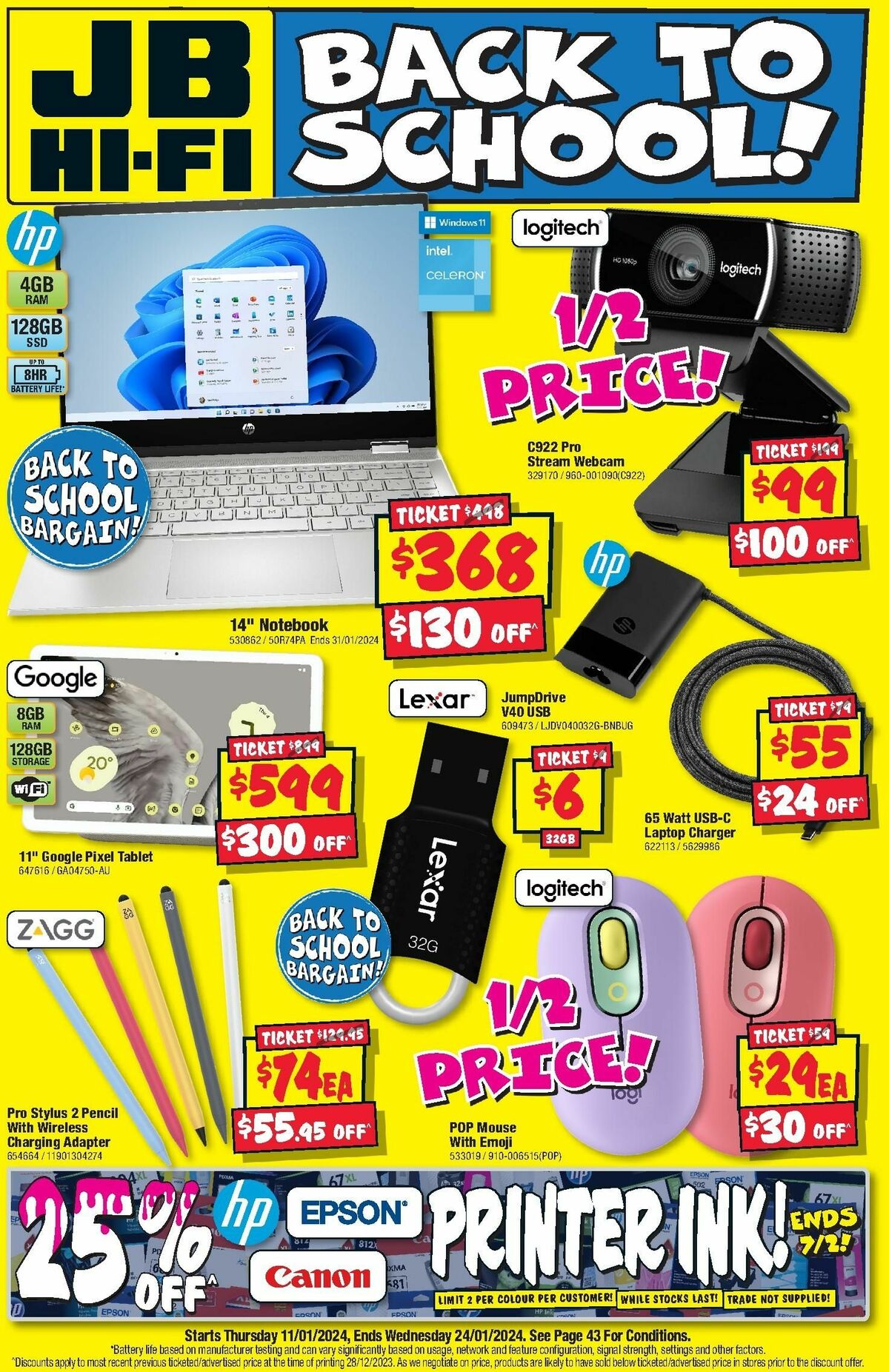 JB Hi-Fi Back to School Computers Catalogues from 11 January