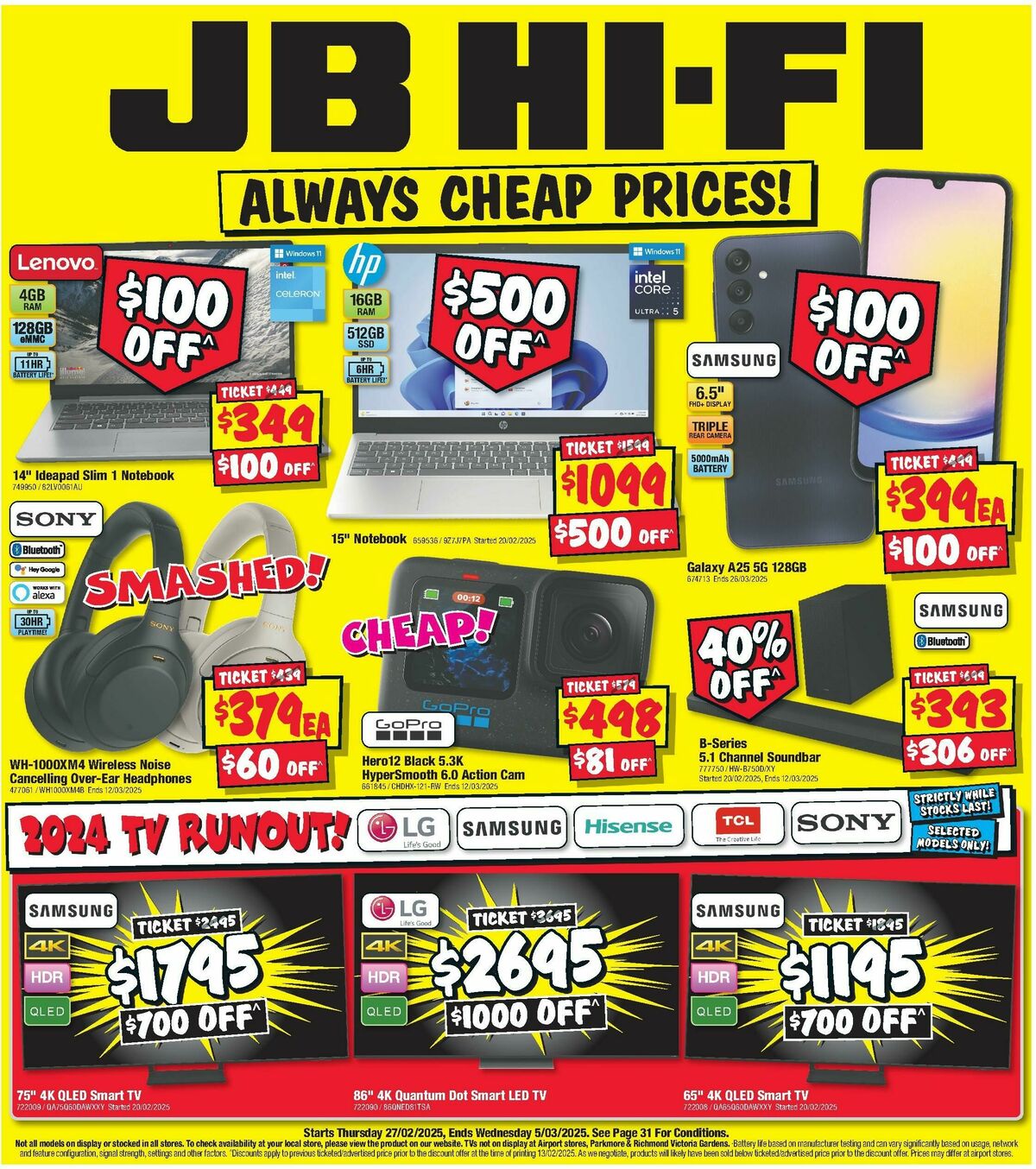 JB Hi-Fi Catalogues from 27 February