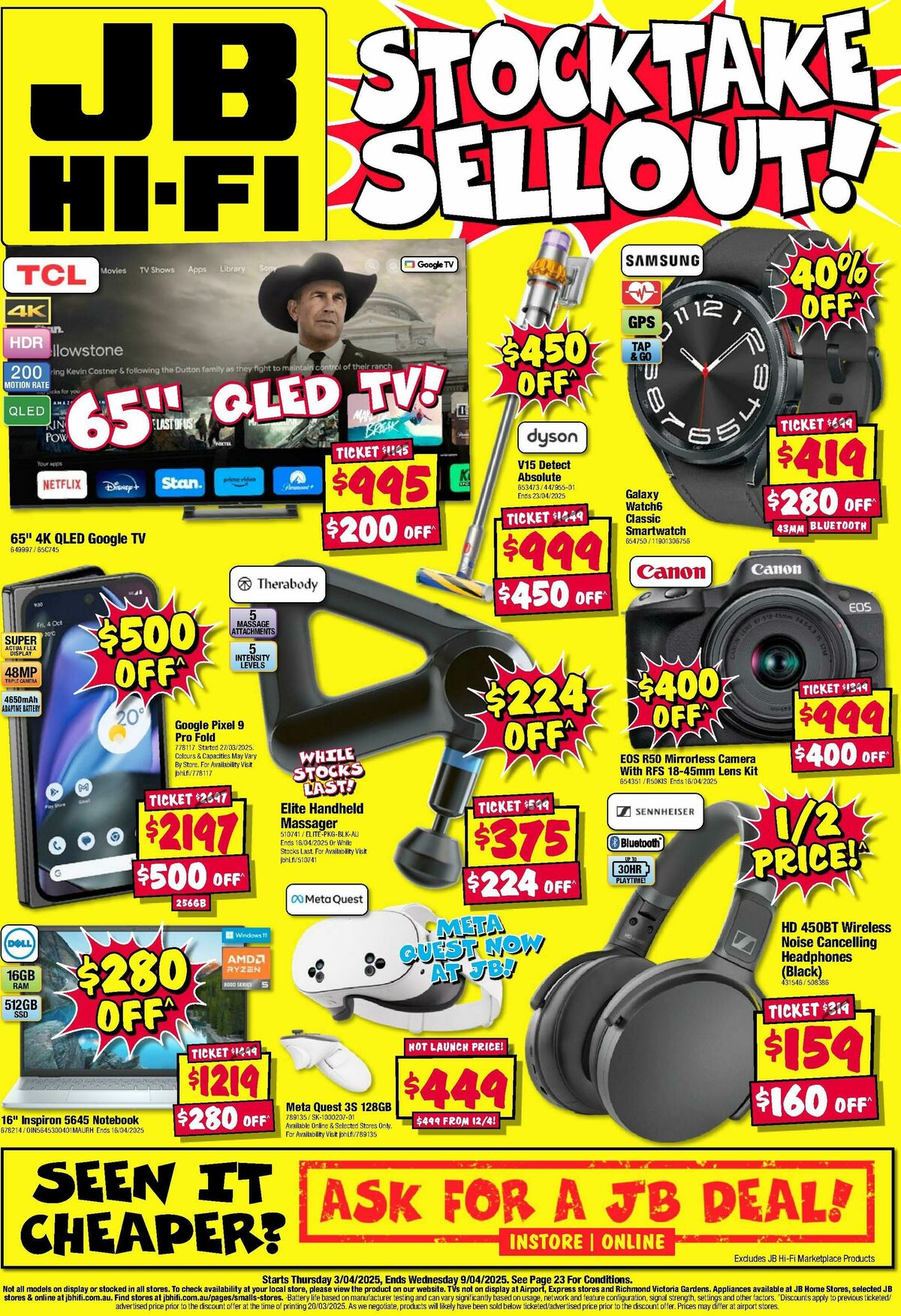 JB Hi-Fi Catalogues from 3 April