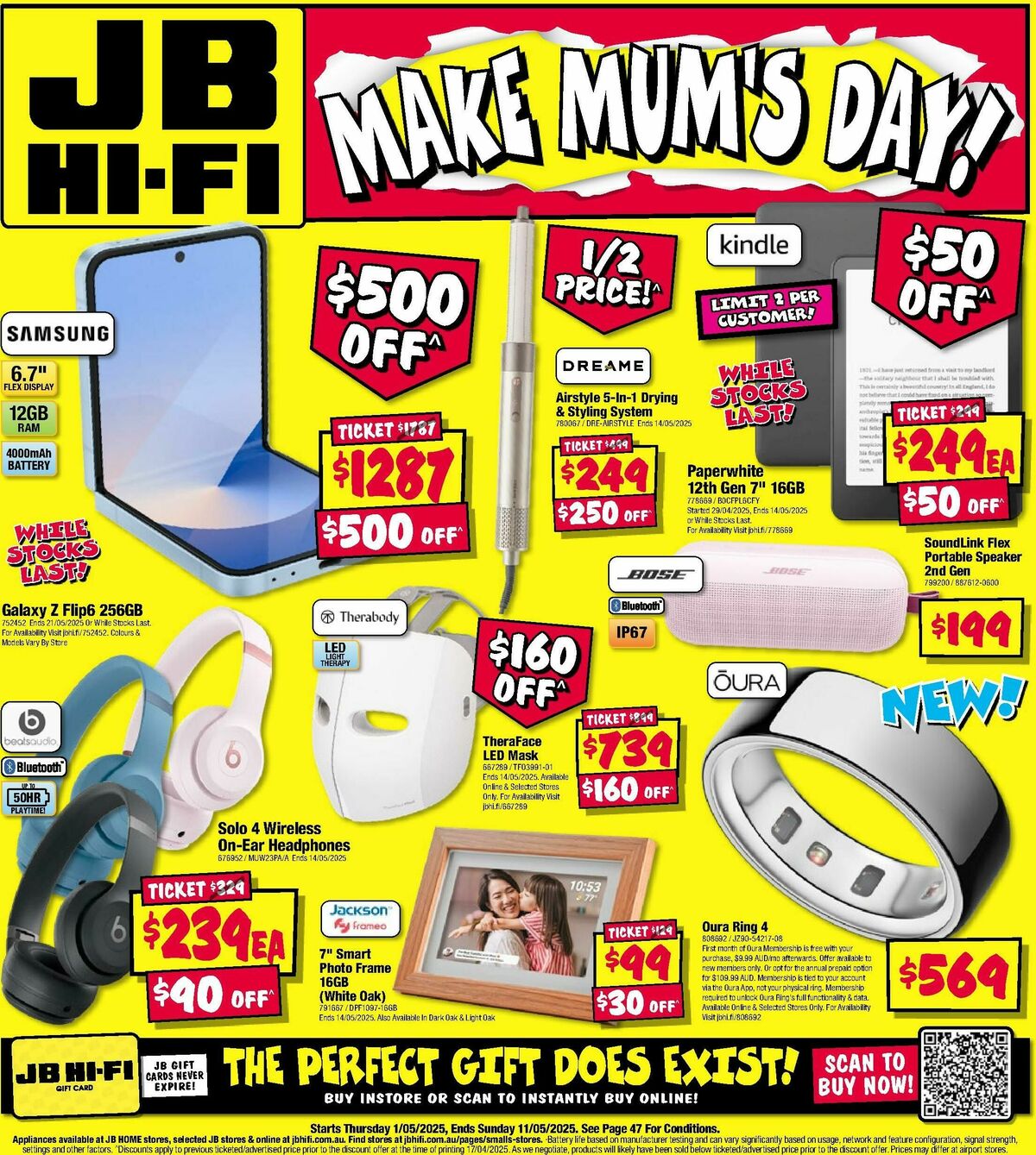 JB Hi-Fi Make mums day! Catalogues from 1 May