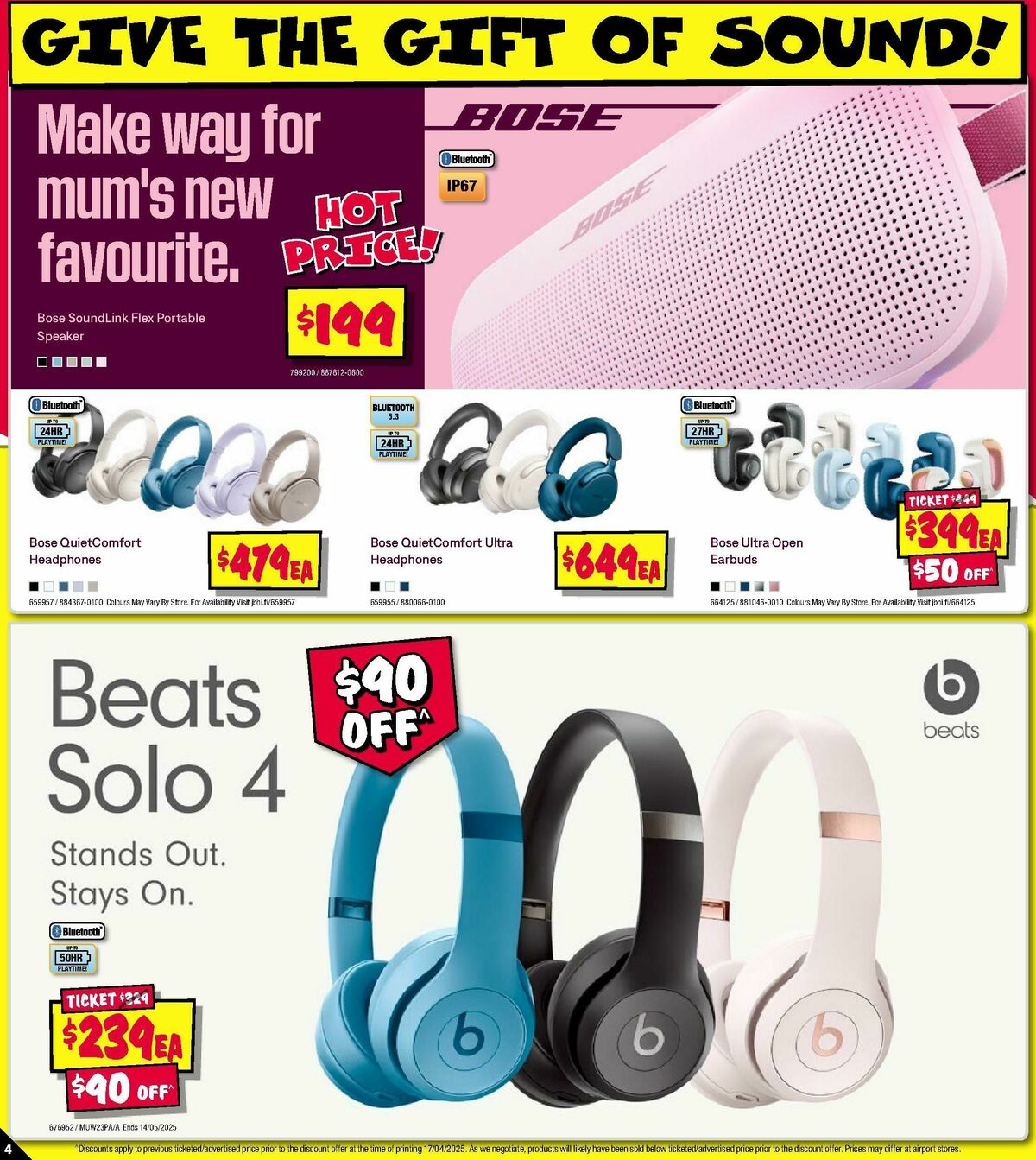 JB Hi-Fi Make mums day! Catalogues from 1 May