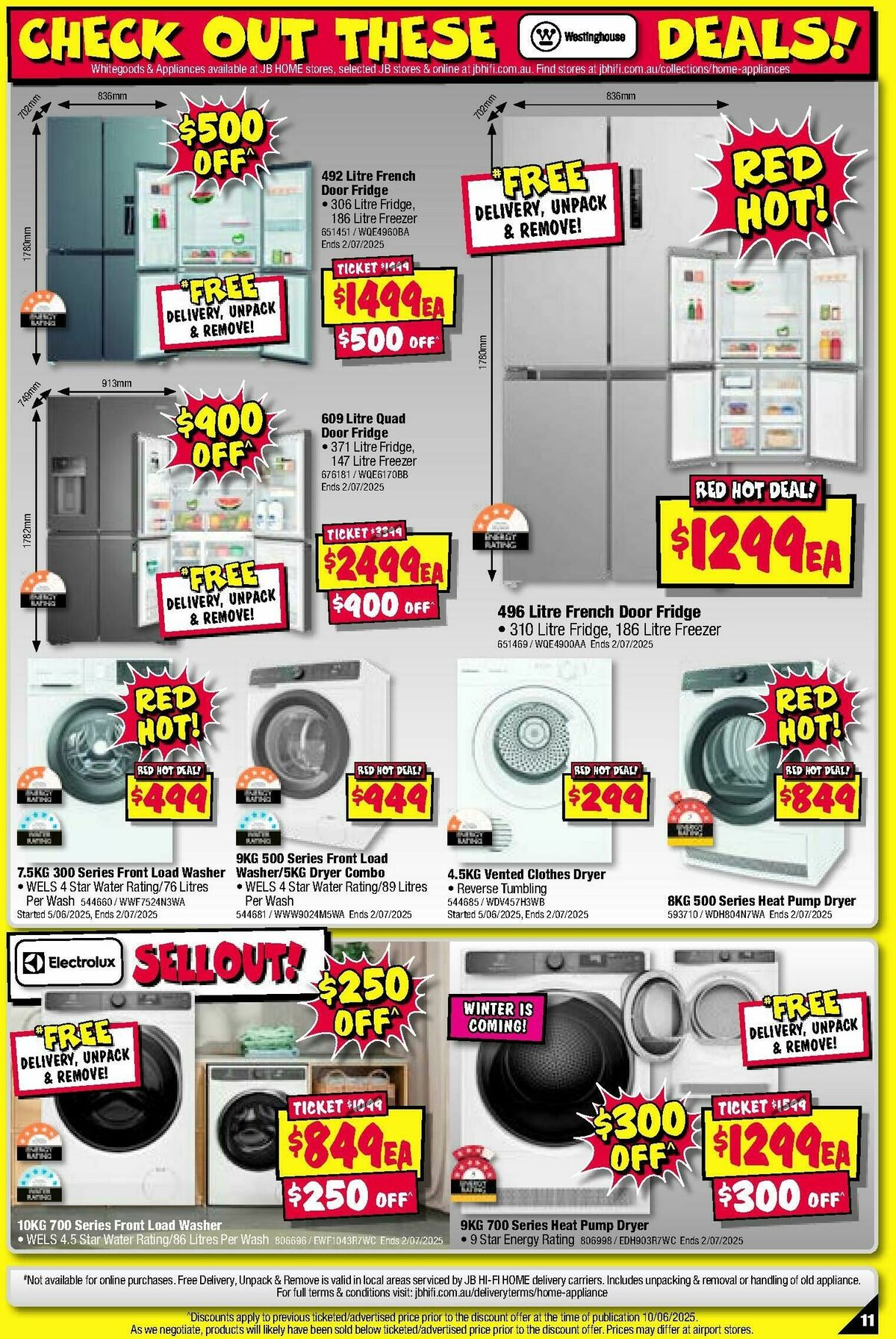 JB Hi-Fi Home Appliance Sellout Catalogues from 19 June