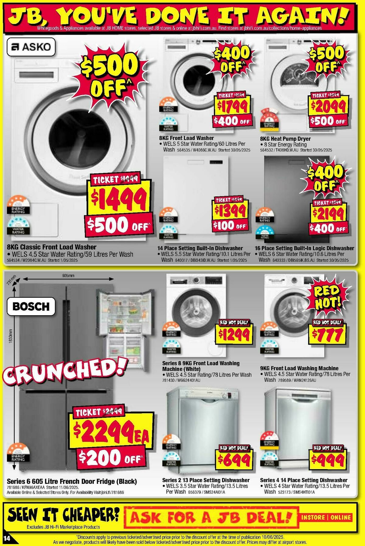 JB Hi-Fi Home Appliance Sellout Catalogues from 19 June