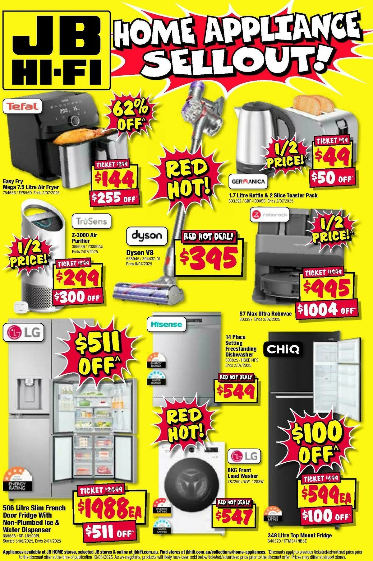 JB Hi-Fi Home Appliance Sellout Catalogues from 19 June