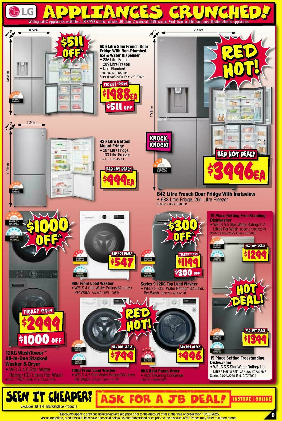 JB Hi-Fi Home Appliance Sellout Catalogues from 19 June