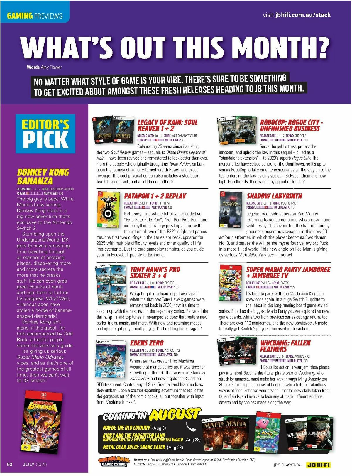 JB Hi-Fi Magazine July Catalogues from 1 July