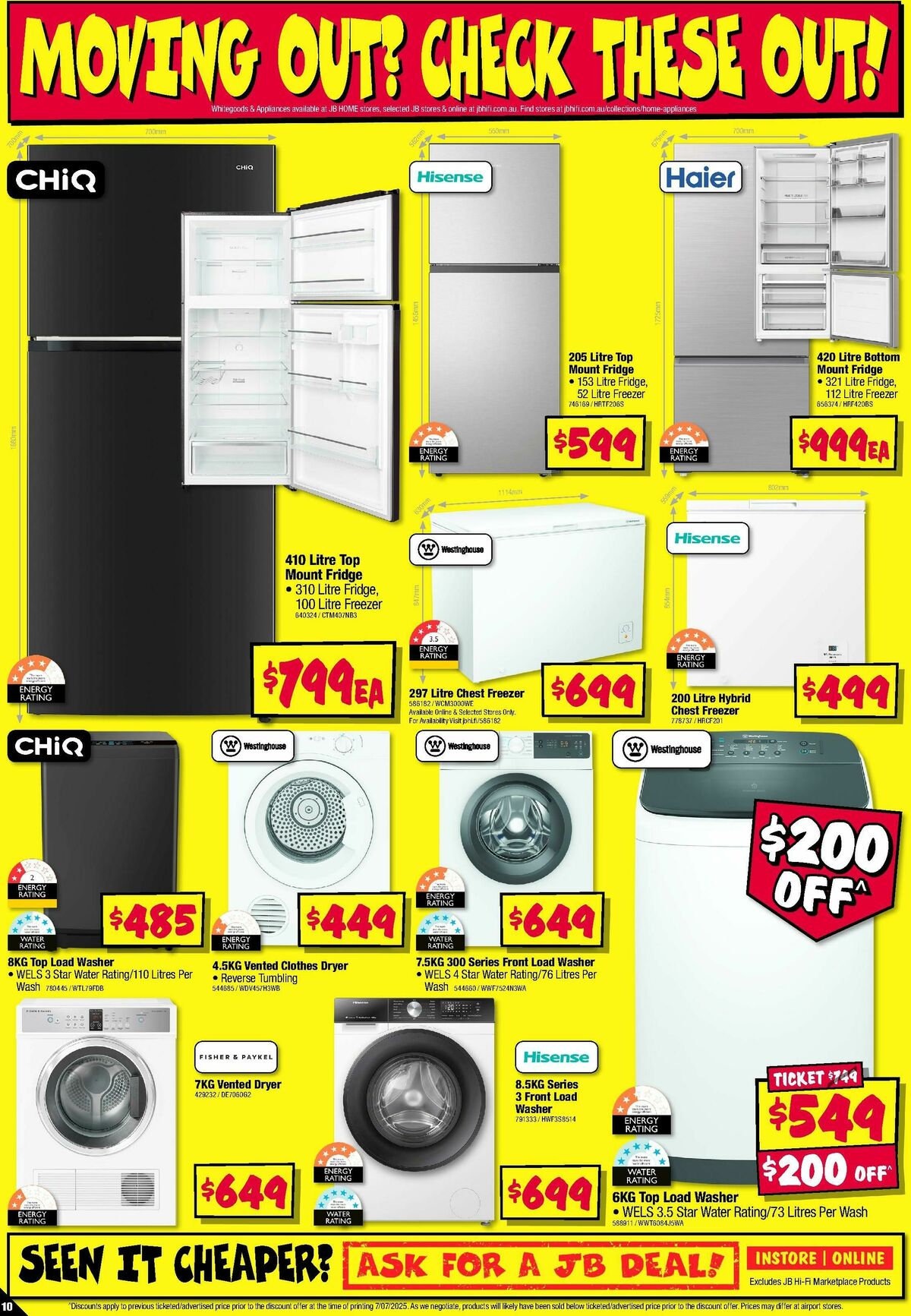 JB Hi-Fi Home Appliance Sellout Catalogues from 17 July