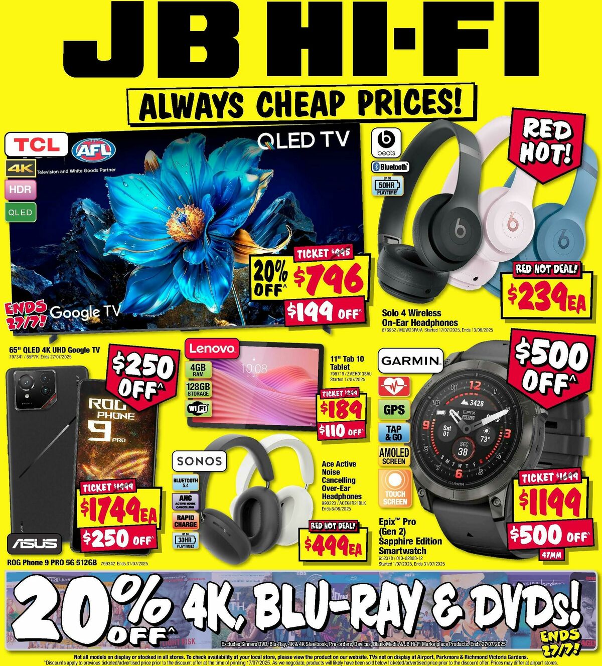 JB Hi-Fi Catalogues from 24 July