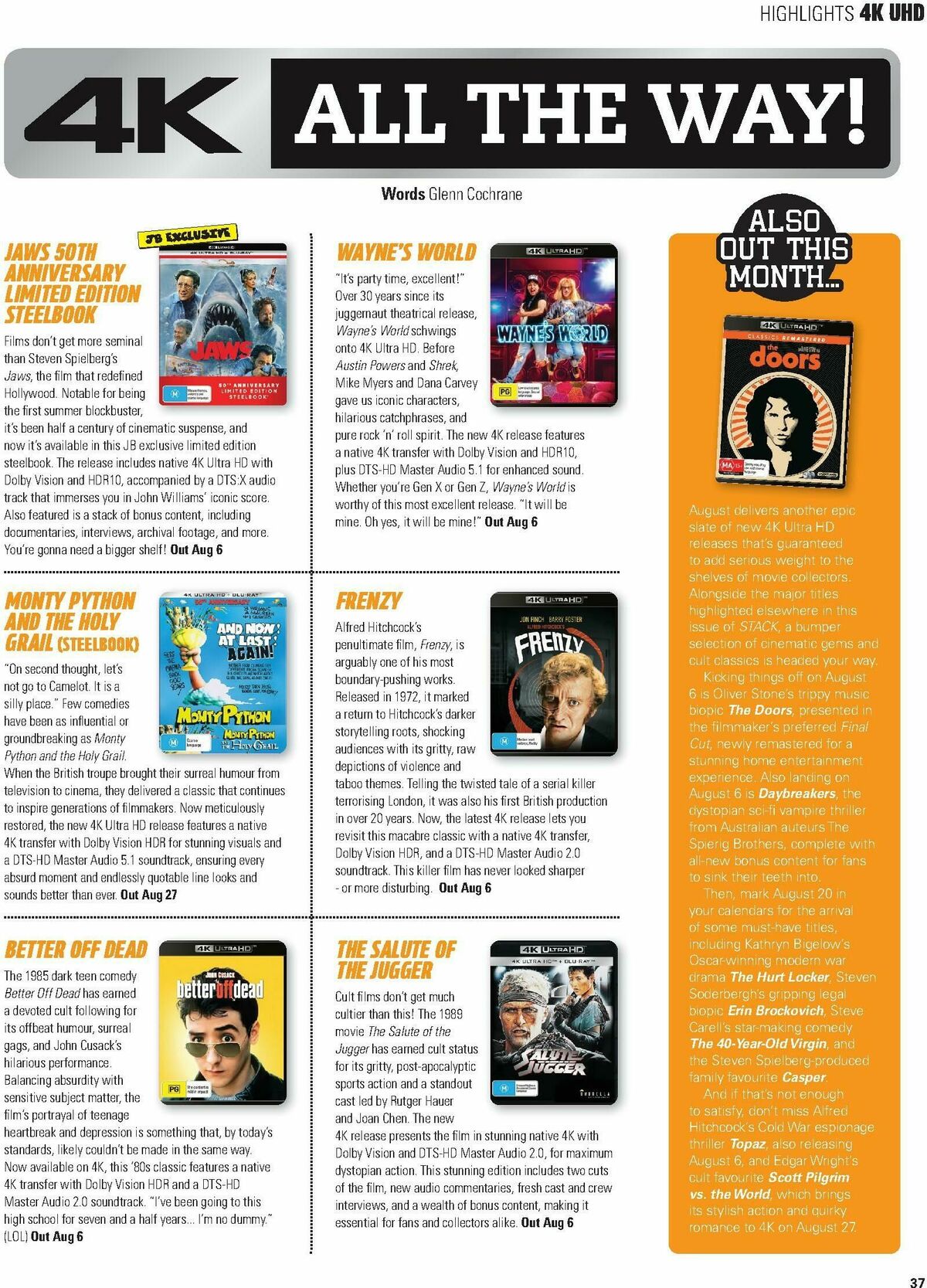 JB Hi-Fi Magazine August Catalogues from 1 August