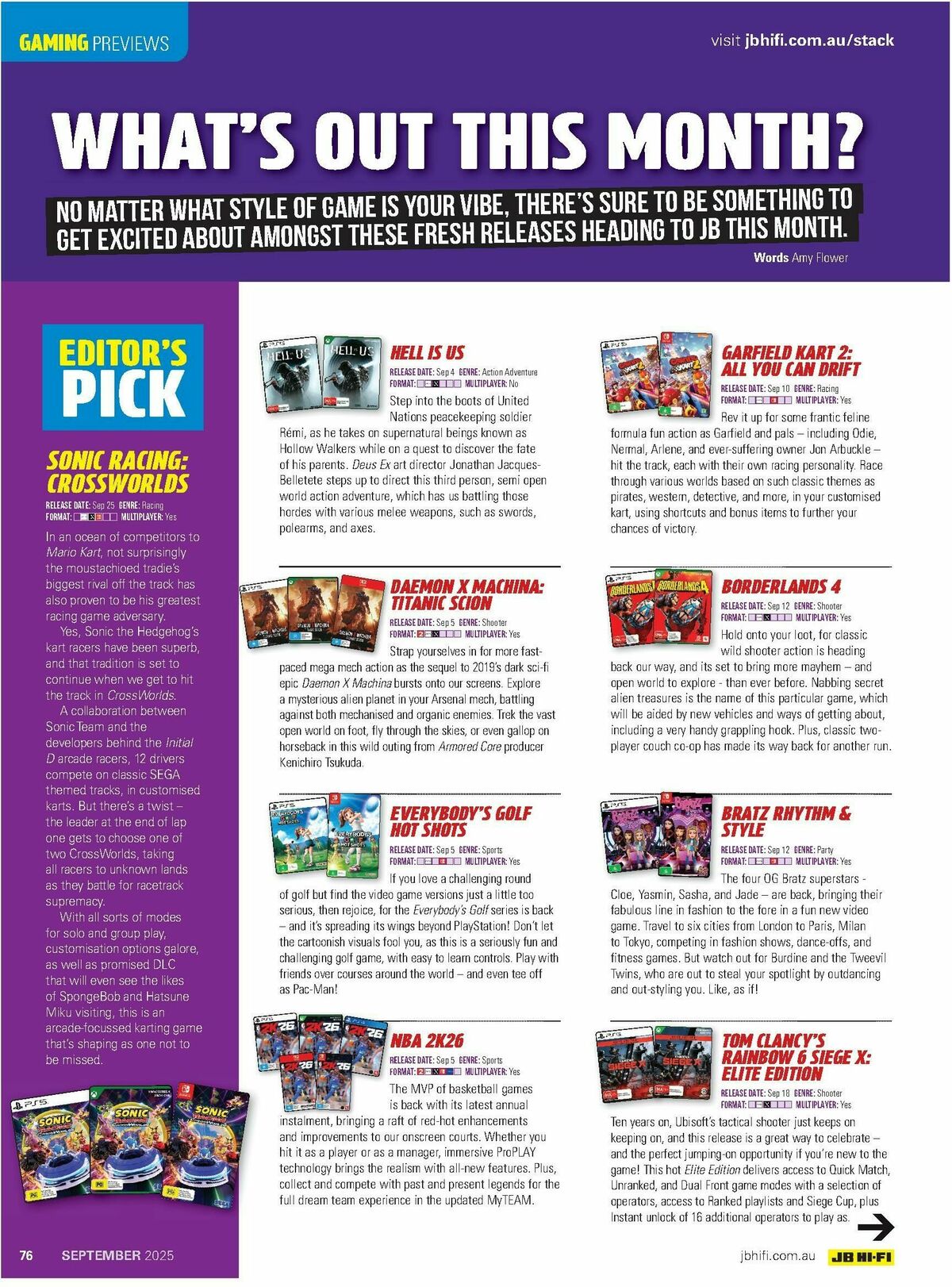 JB Hi-Fi Magazine September Catalogues from 1 September