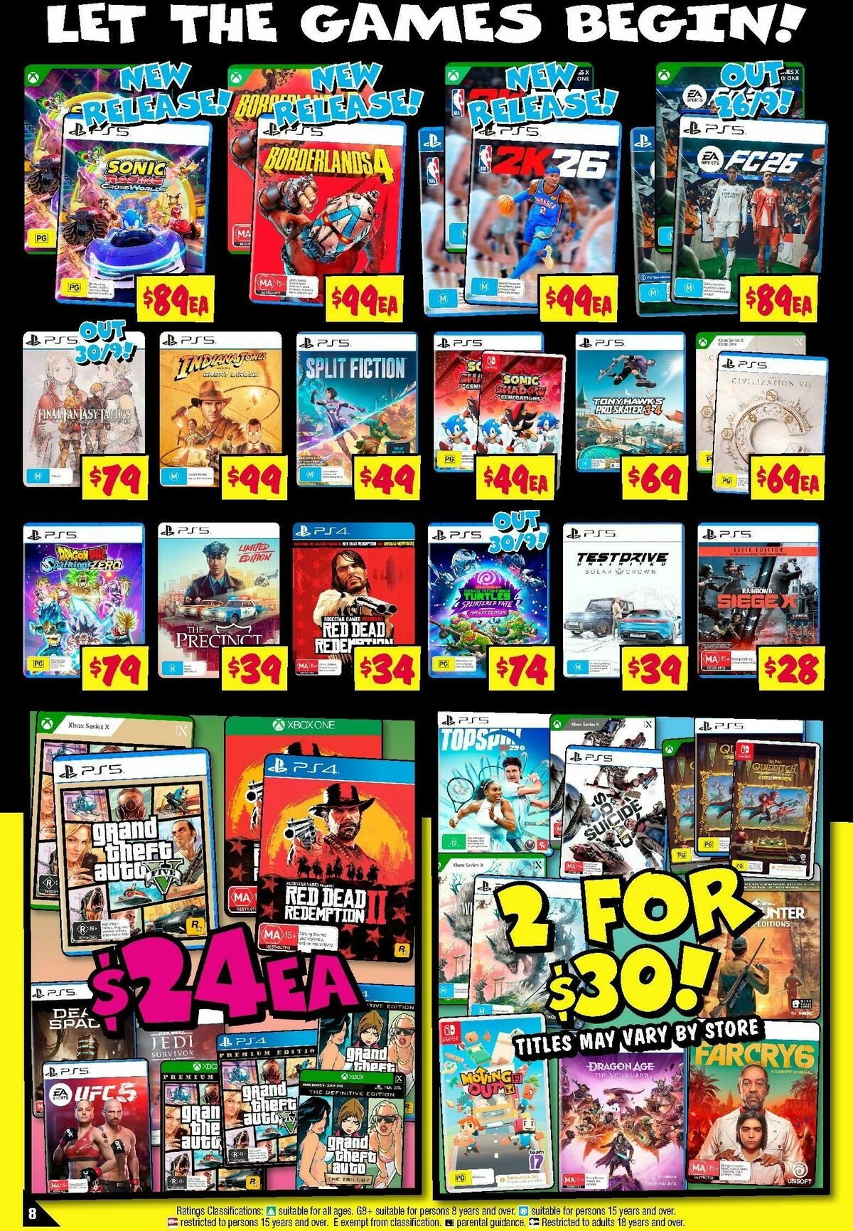 JB Hi-Fi Mega Gaming Sale Catalogues from 25 September