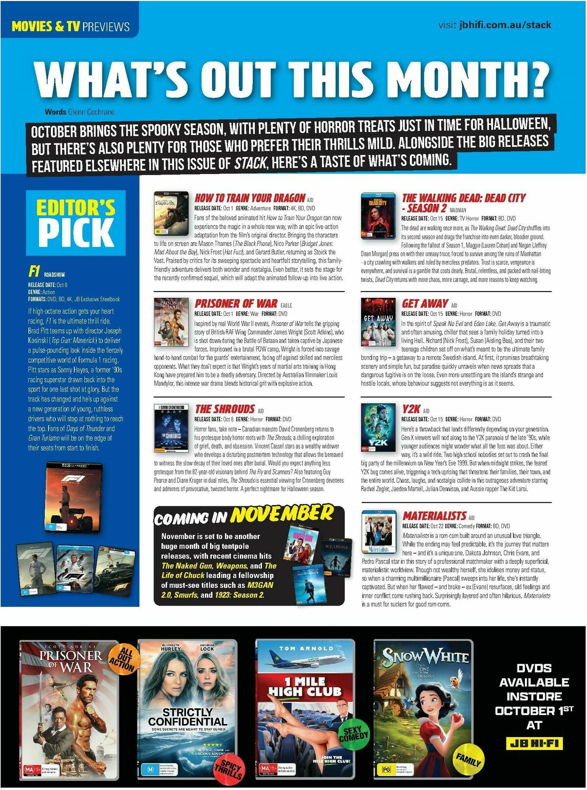 JB Hi-Fi Magazine October Catalogues from 1 October