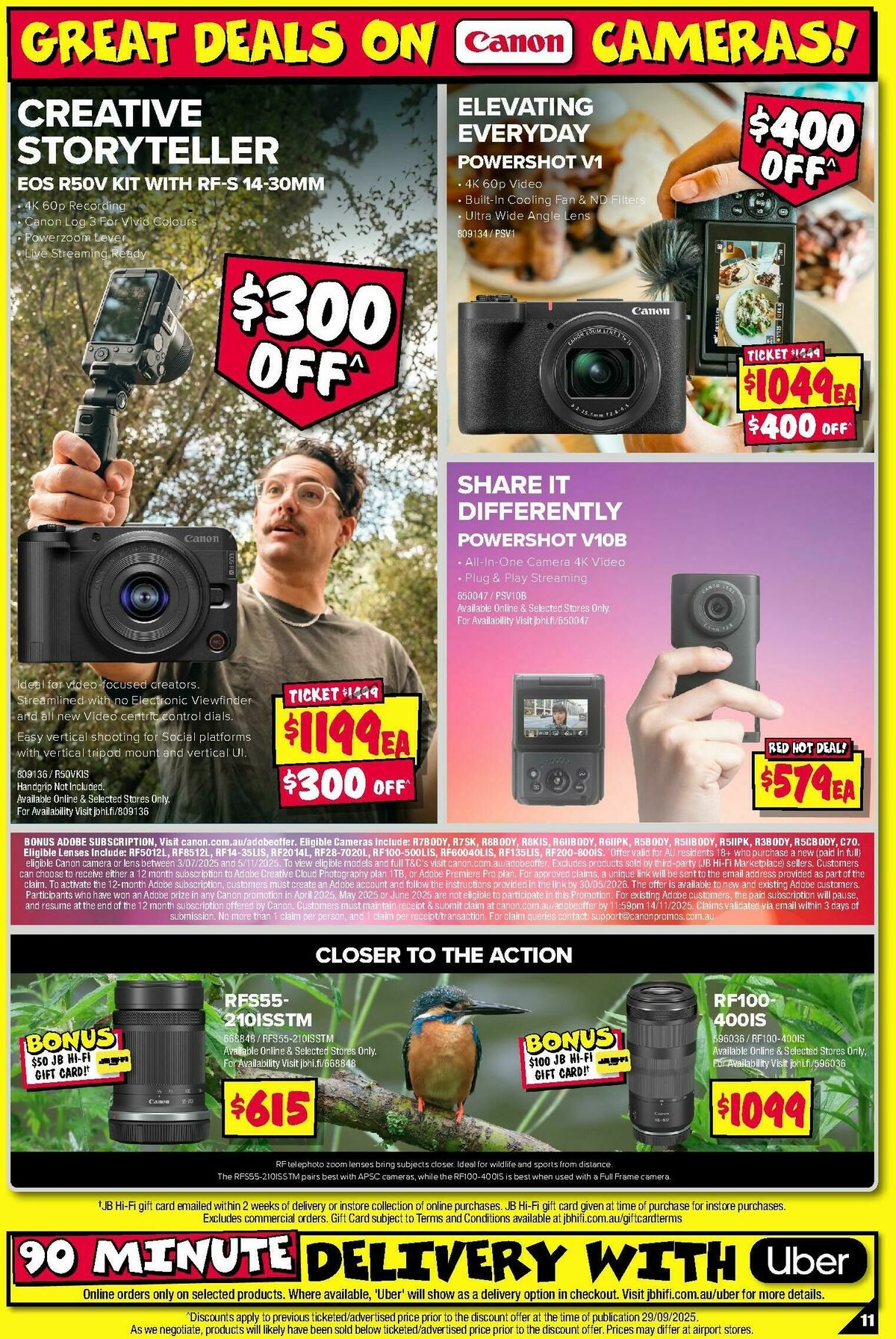 JB Hi-Fi Camera Bonanza! Catalogues from 1 October