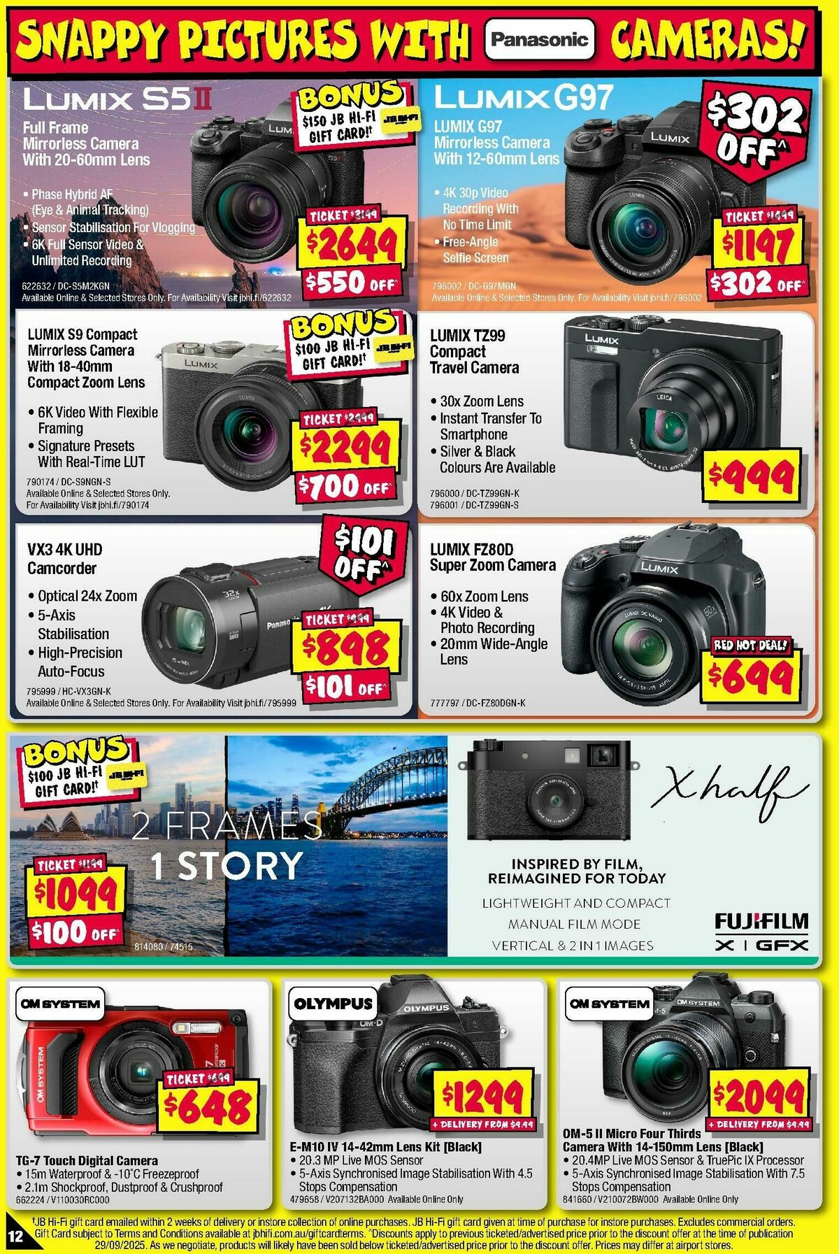 JB Hi-Fi Camera Bonanza! Catalogues from 1 October