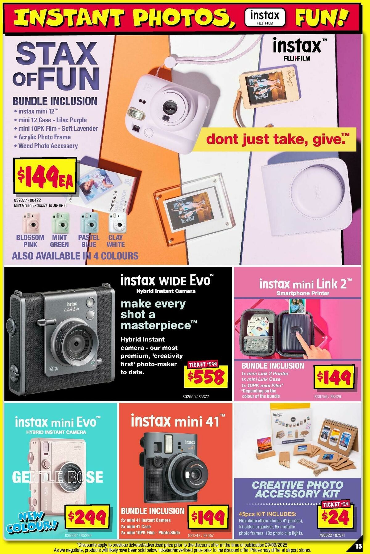 JB Hi-Fi Camera Bonanza! Catalogues from 1 October