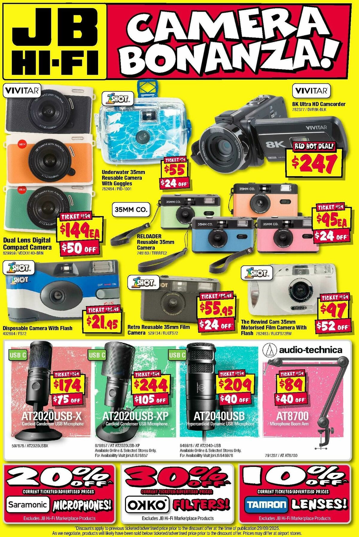 JB Hi-Fi Camera Bonanza! Catalogues from 1 October