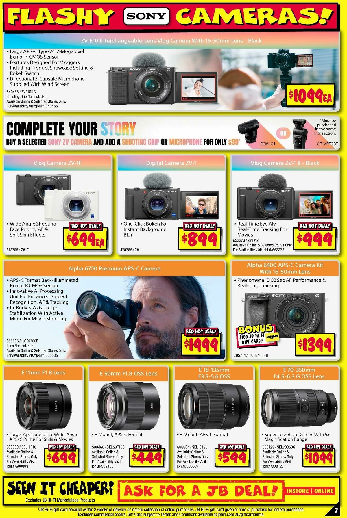 JB Hi-Fi Camera Bonanza! Catalogues from 1 October