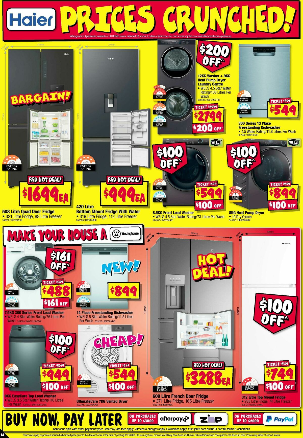 JB Hi-Fi Home Appliance Sellout Catalogues from 23 October