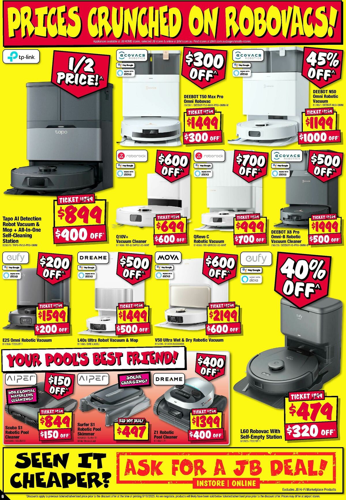 JB Hi-Fi Home Appliance Sellout Catalogues from 23 October