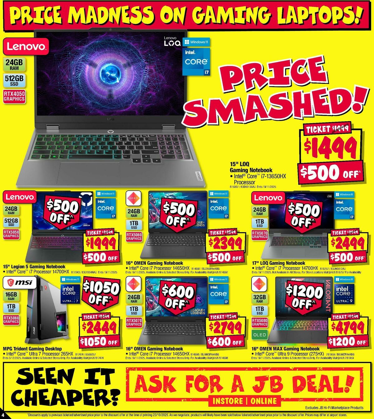JB Hi-Fi Catalogues from 6 November