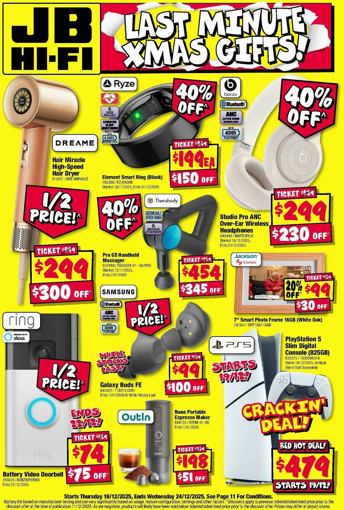 JB Hi-Fi Last Minute Xmas Gifts! Catalogues from 18 December