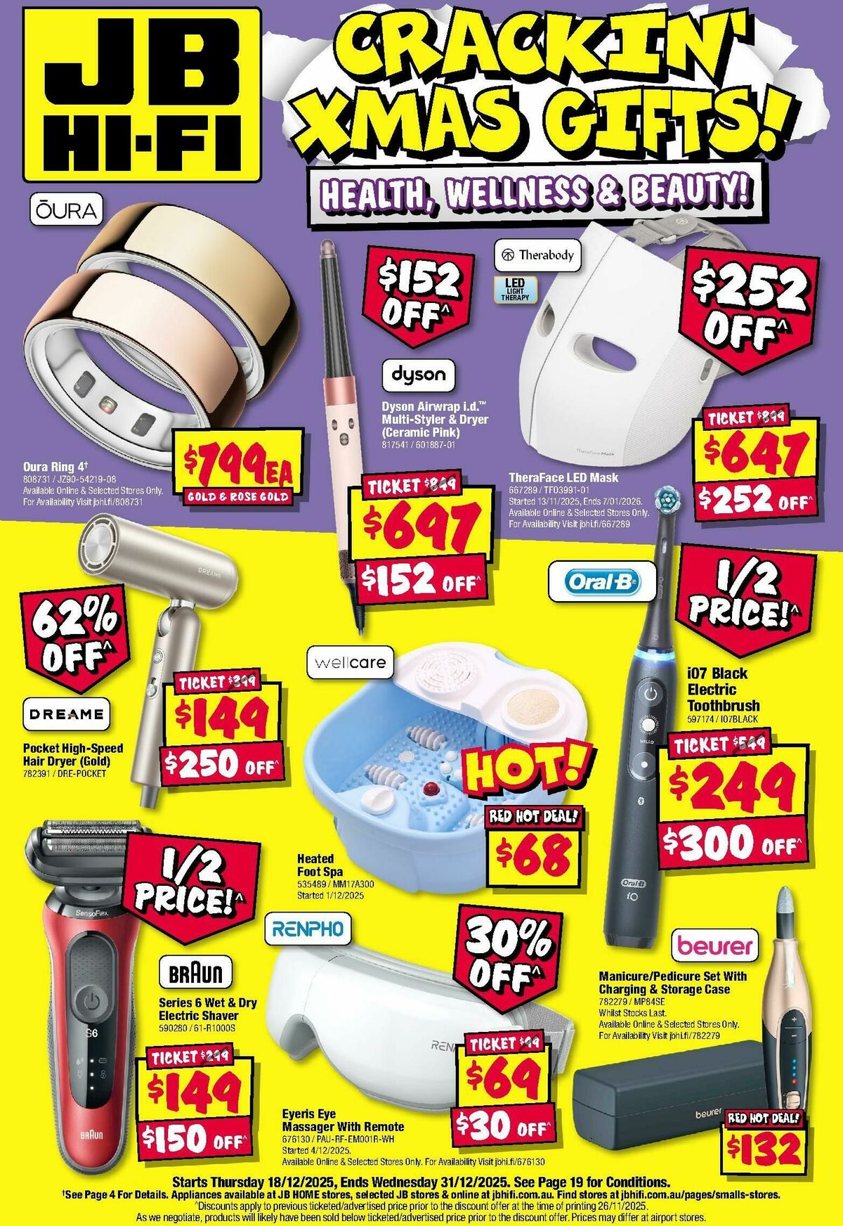 JB Hi-Fi Crackin' Xmas Gifts! Health, Wellness & Beauty Catalogues from 18 December