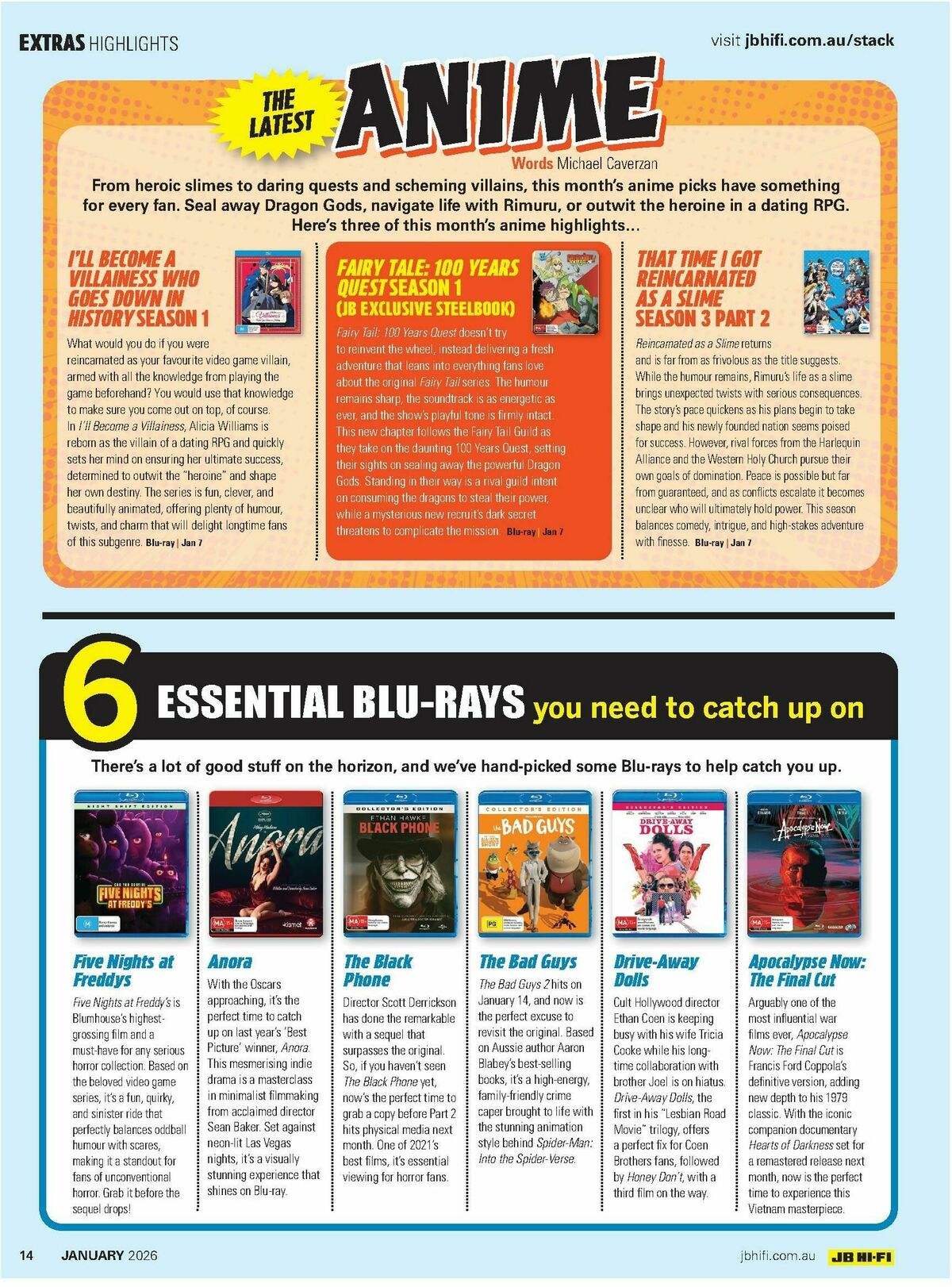 JB Hi-Fi Magazine January Catalogues from 1 January