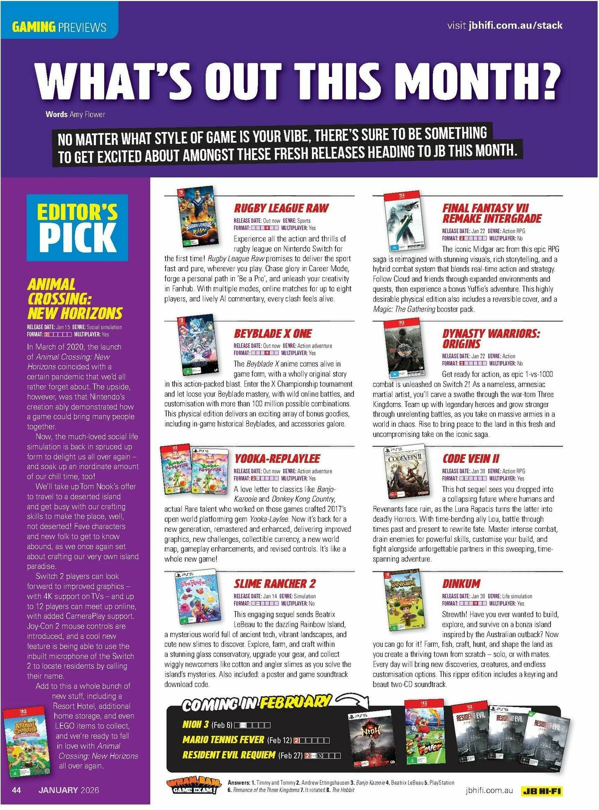 JB Hi-Fi Magazine January Catalogues from 1 January