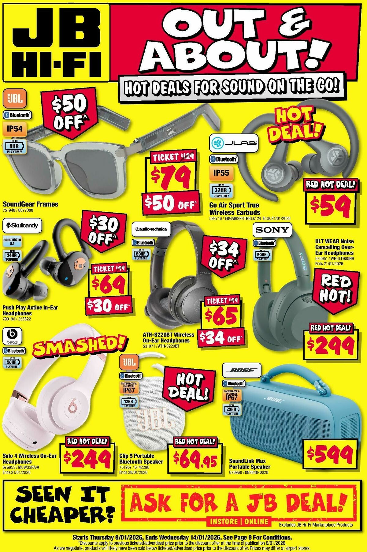 JB Hi-Fi Out and about! Catalogues from 8 January