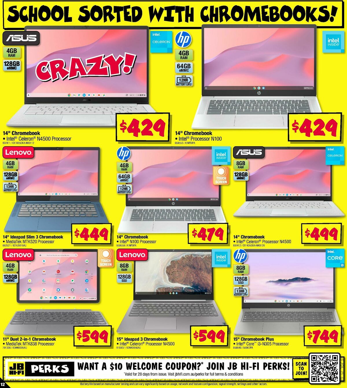 JB Hi-Fi School time sellout on computers! Catalogues from 8 January