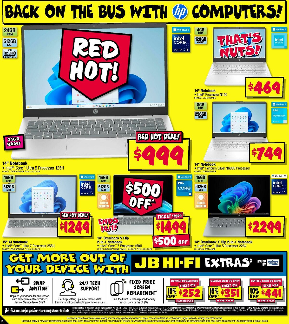 JB Hi-Fi School time sellout on computers! Catalogues from 8 January