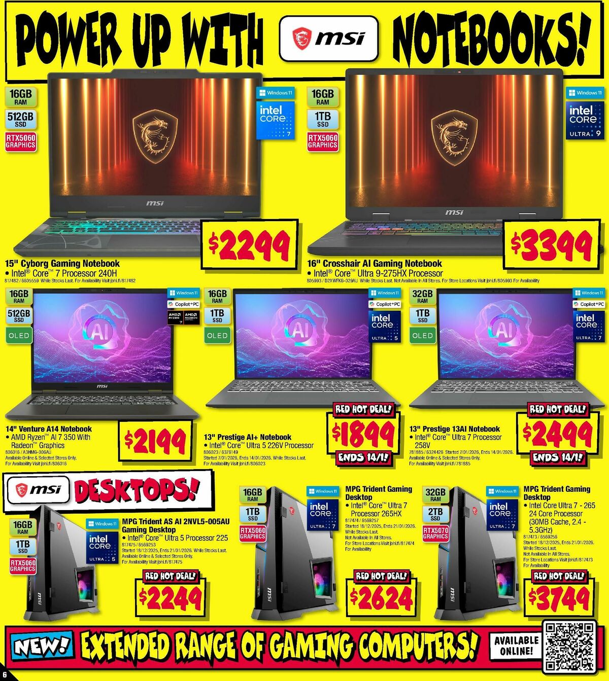 JB Hi-Fi School time sellout on computers! Catalogues from 8 January