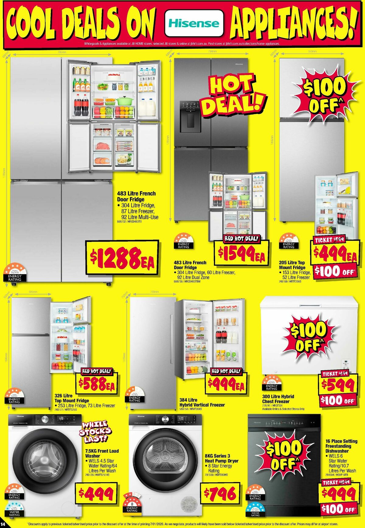 JB Hi-Fi Home Appliance Sellout! Catalogues from 15 January