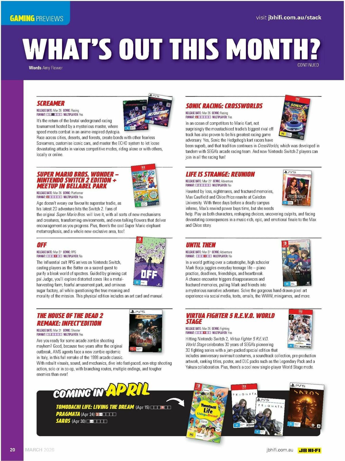 JB Hi-Fi Magazine March Catalogues from 1 March