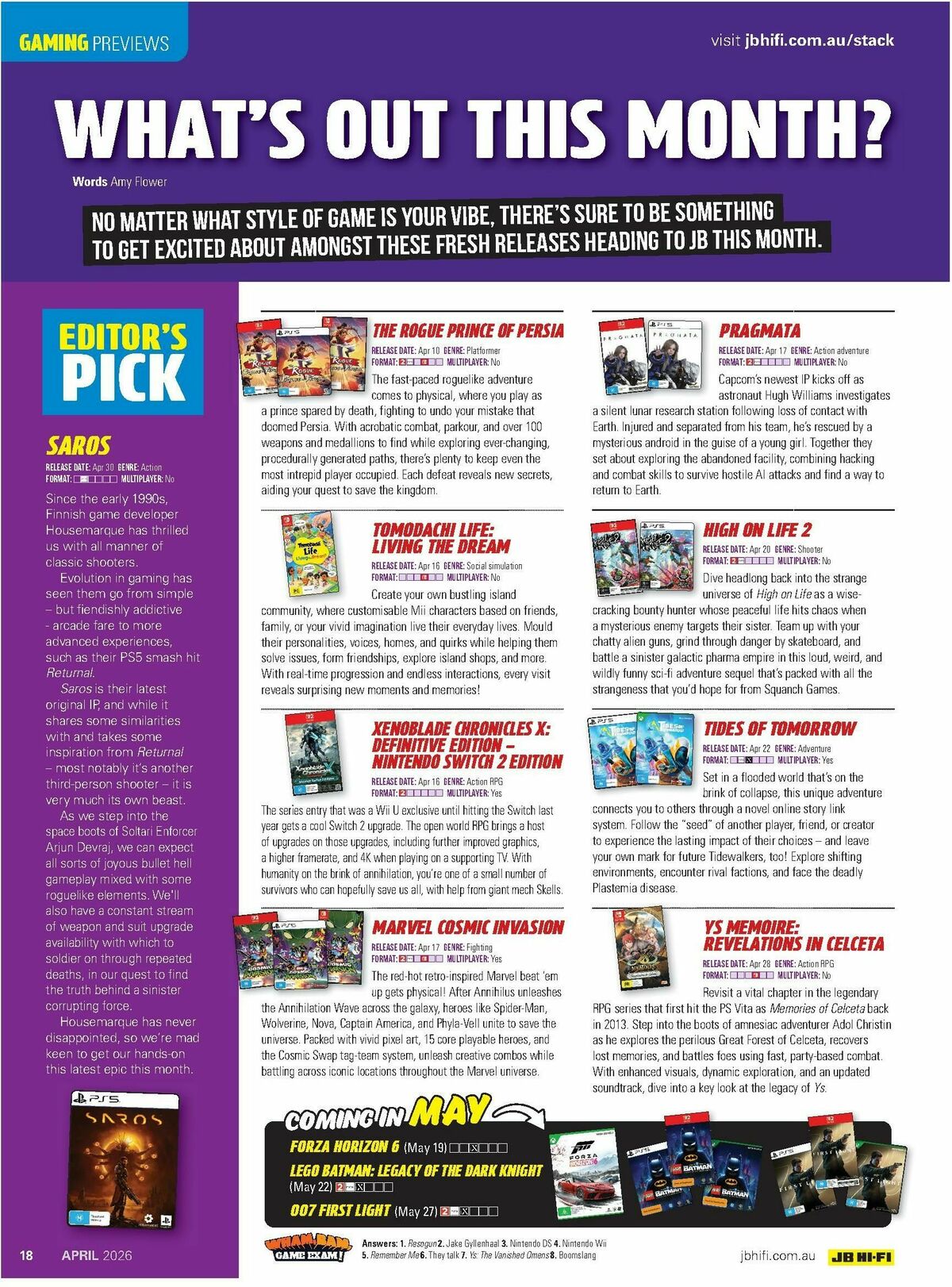 JB Hi-Fi Magazine April Catalogues from 1 April