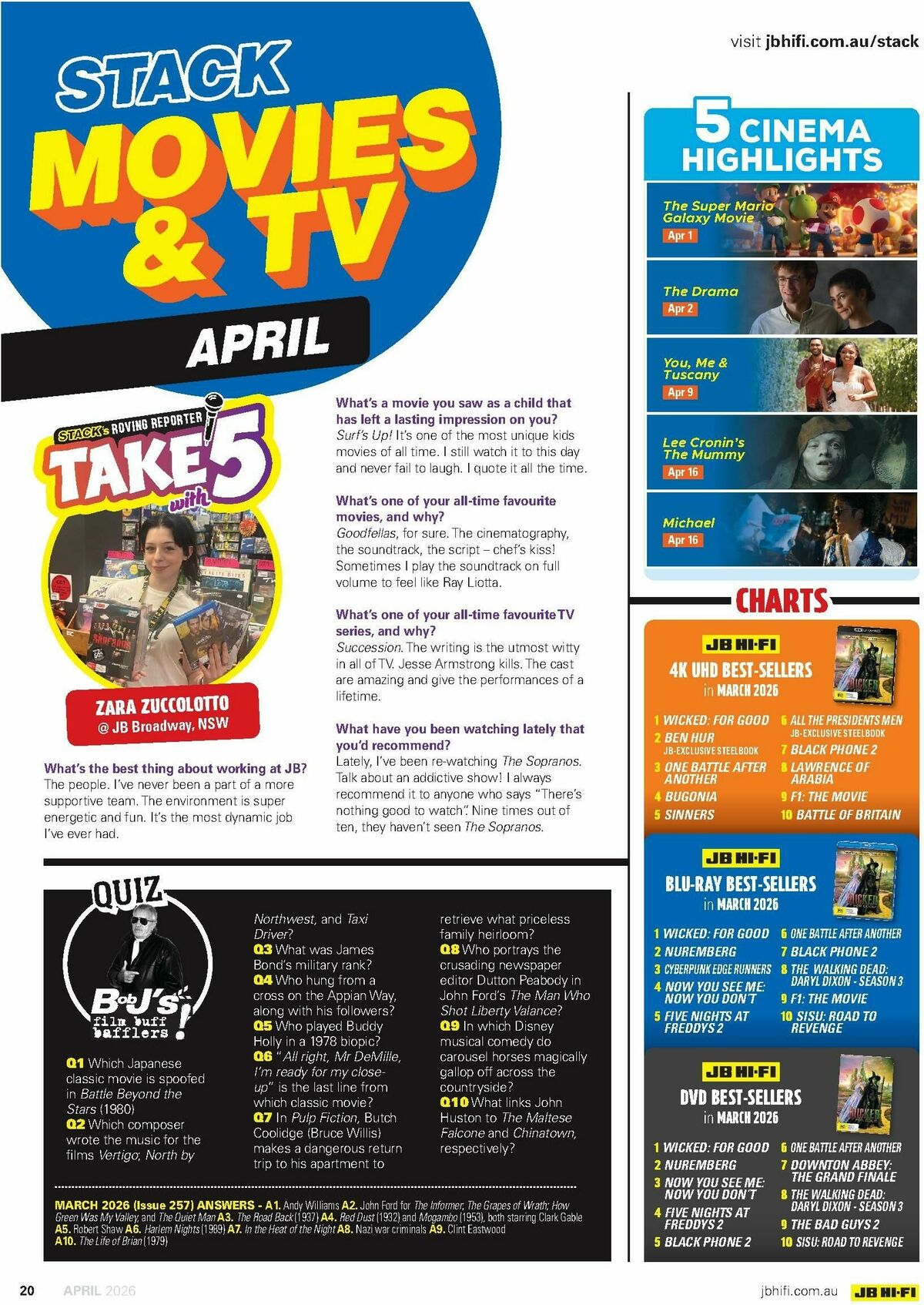 JB Hi-Fi Magazine April Catalogues from 1 April