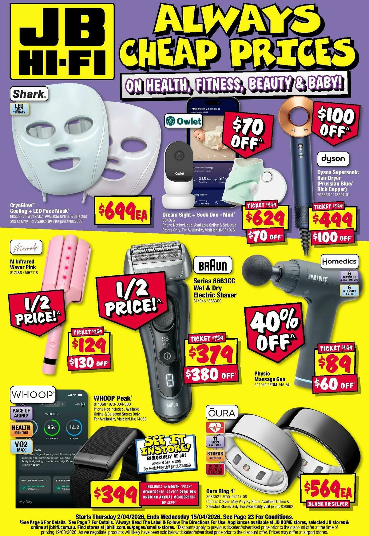 JB Hi-Fi Health Wellness Catalogues from 2 April