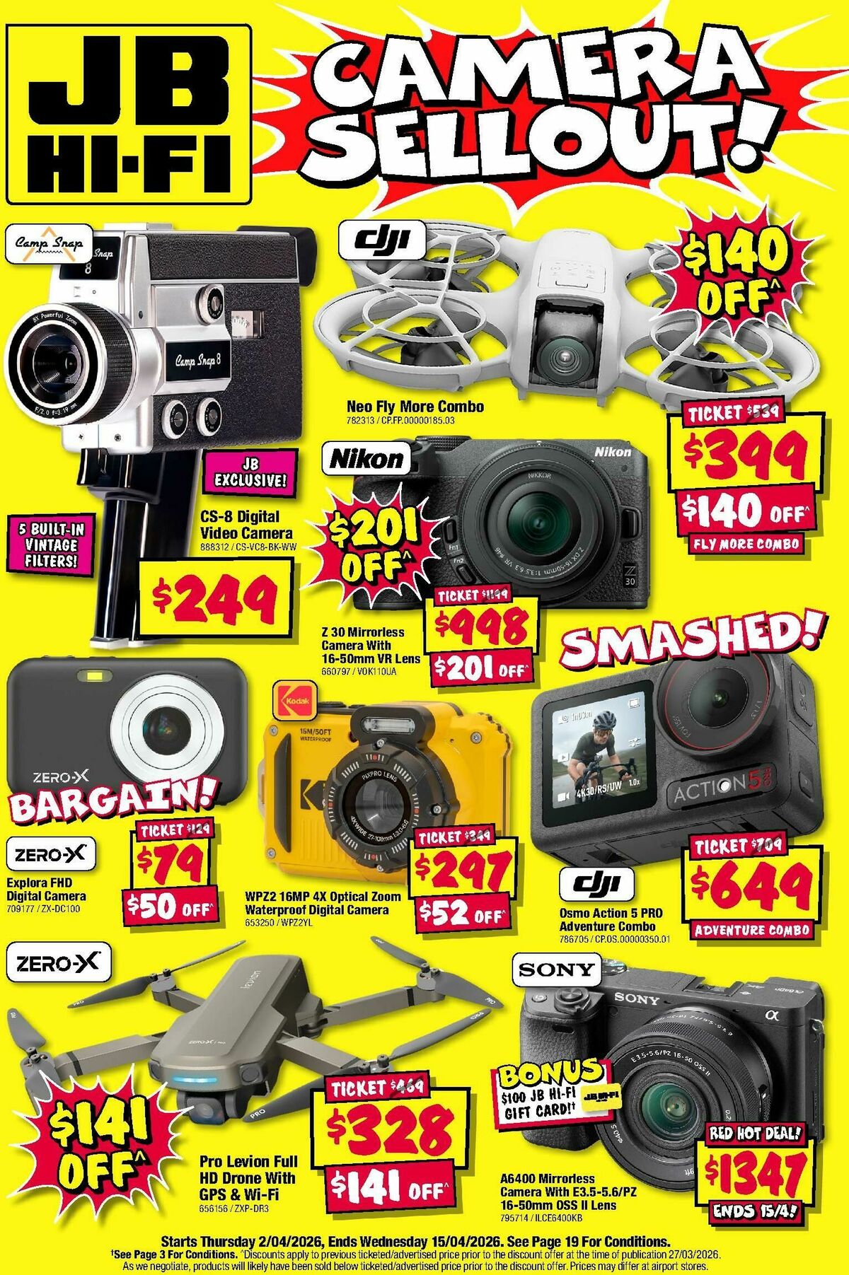 JB Hi-Fi Camera Sellout! Catalogues from 2 April