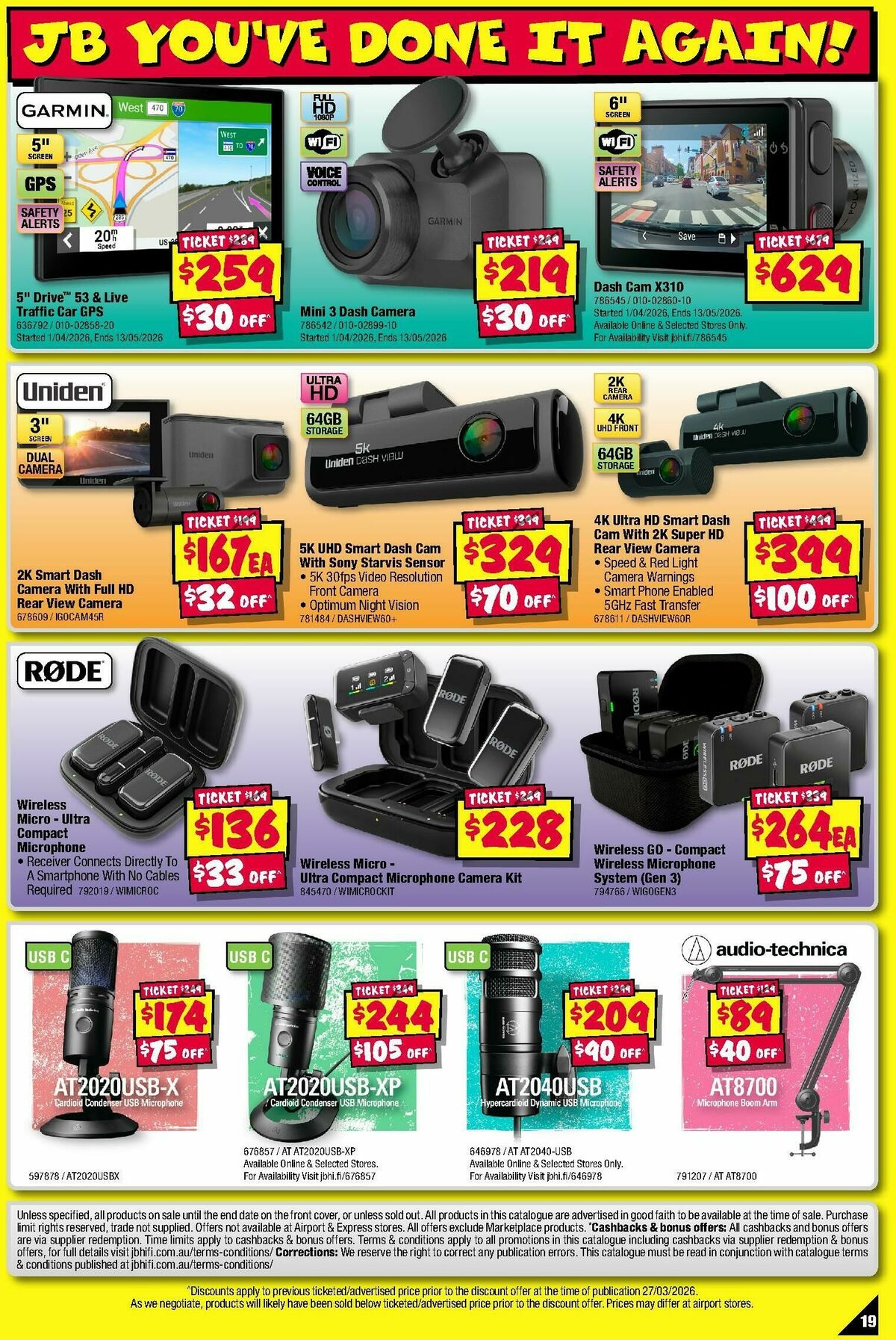 JB Hi-Fi Camera Sellout! Catalogues from 2 April