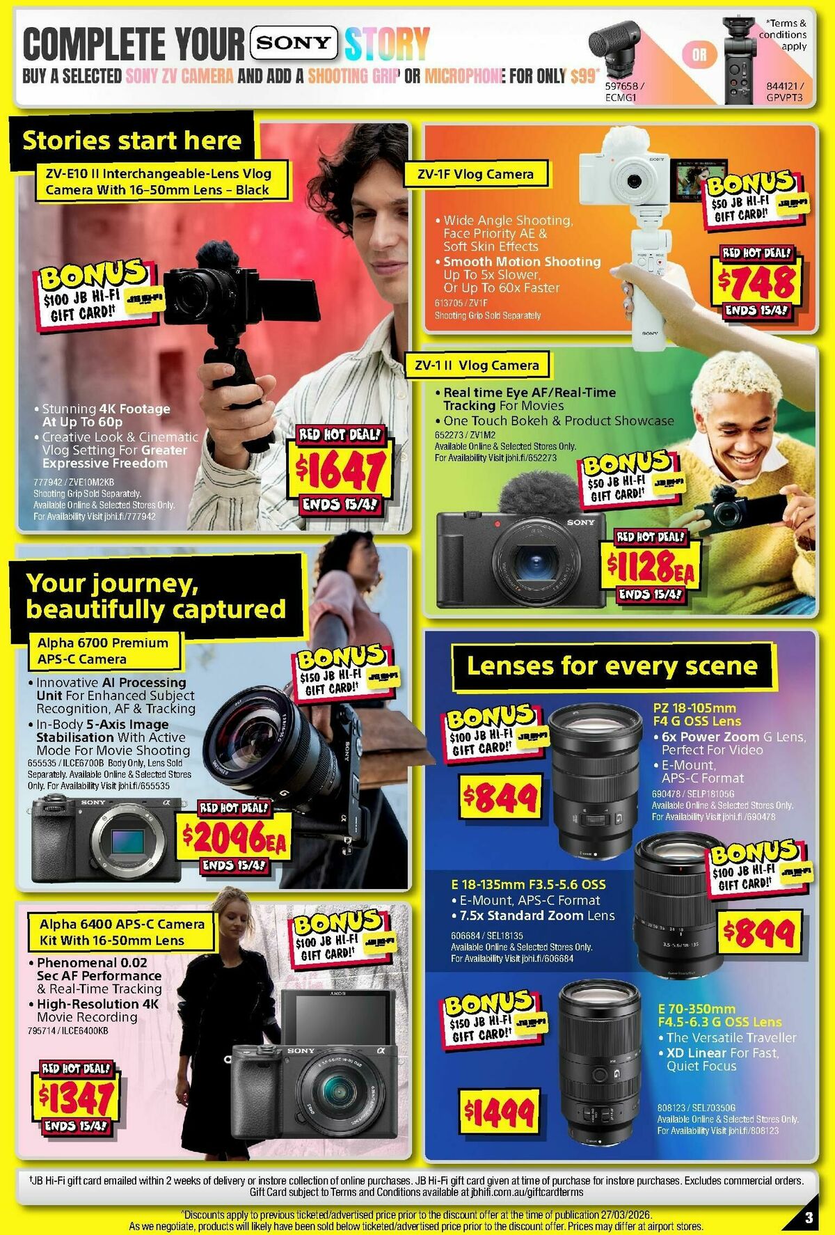 JB Hi-Fi Camera Sellout! Catalogues from 2 April