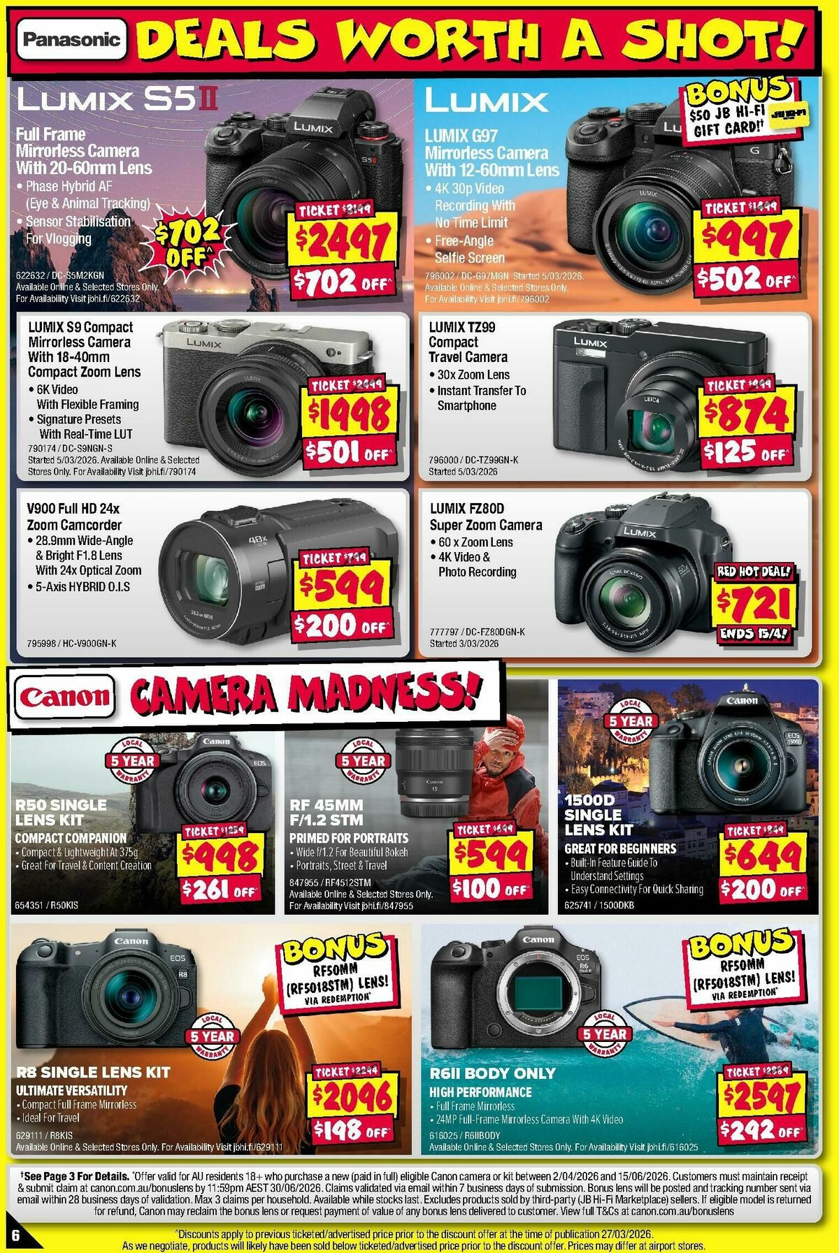 JB Hi-Fi Camera Sellout! Catalogues from 2 April